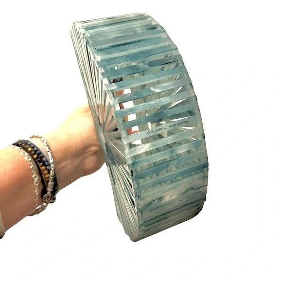 Cult Gaia Ark SEASPRAY color Acrylic Top Handle Bag - Picture 7 of 12